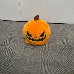 TeeTurtle Reversible Pumpkin Plushie Orange Happy Angry Jack-O-Lantern Mood Toy